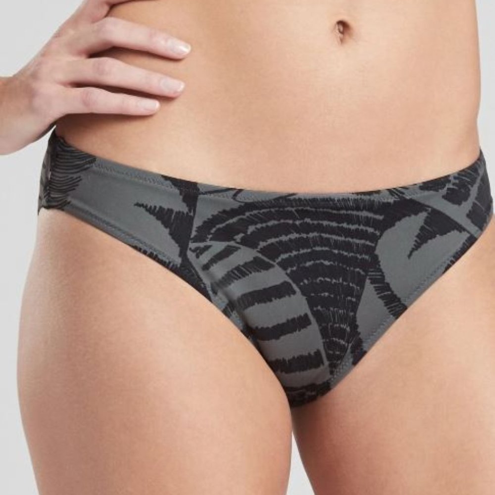 Athleta Bikini Bottoms Herb Olive & Black Zuma